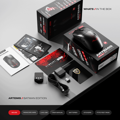 Artemis - The Batman | 1K 52g Ultra-light Hot-Swap Tri-Mode Gaming Mouse