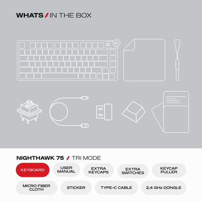 Nighthawk 75 - The Batman | TKL Tri-Mode Gaming Keyboard